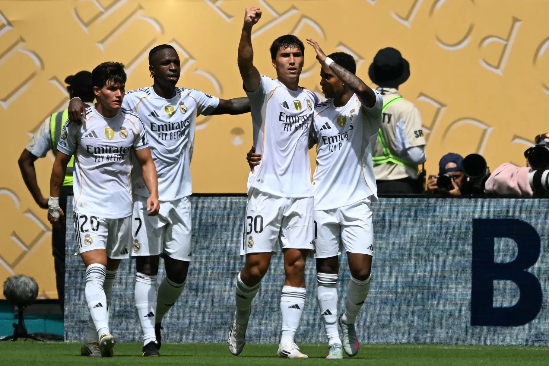 Gonzalo Garcia gólt ünnepel a Real Madriddal a klubvilágbajnokságon